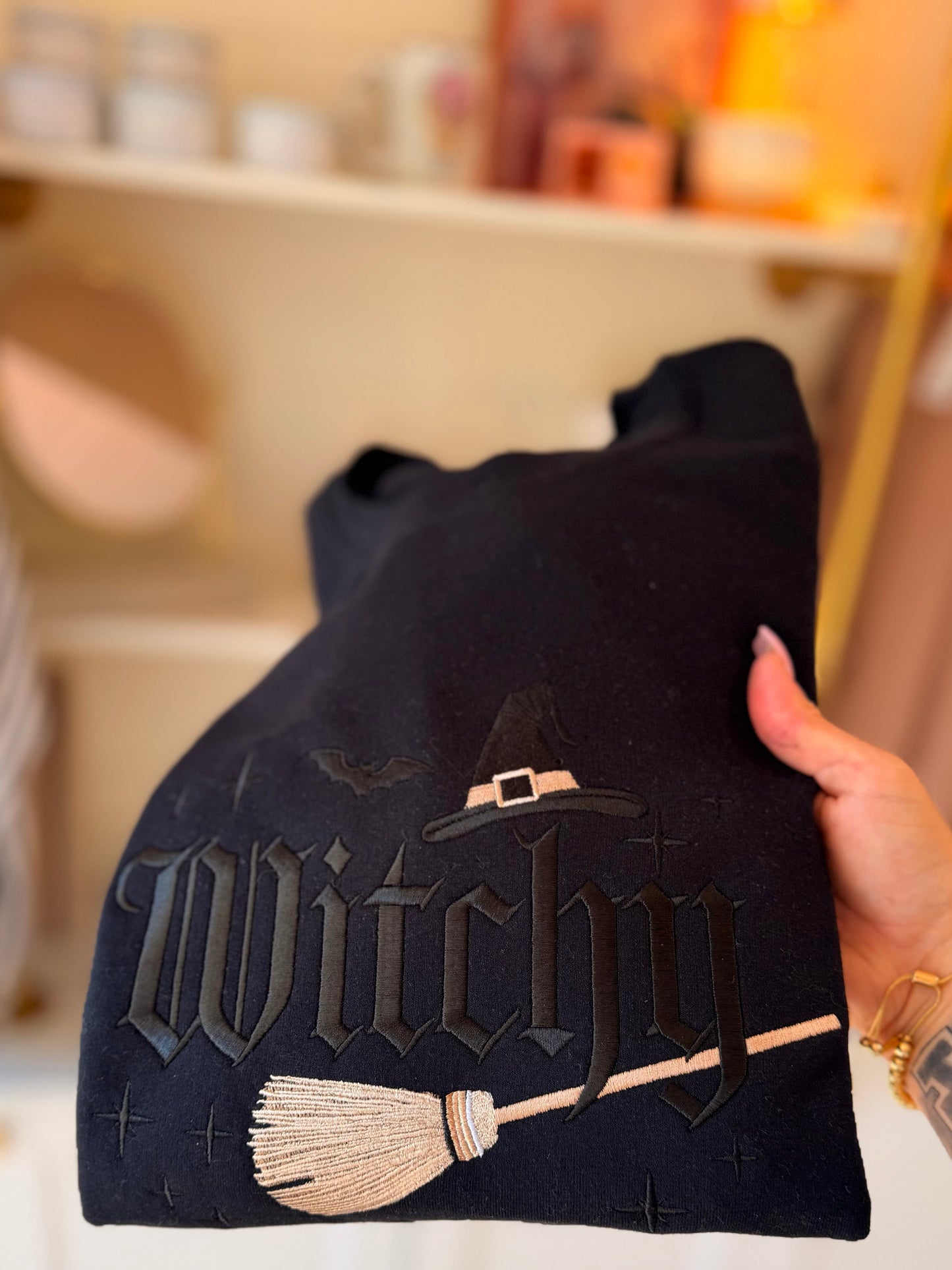 Witchy Embroidered Sweatshirt