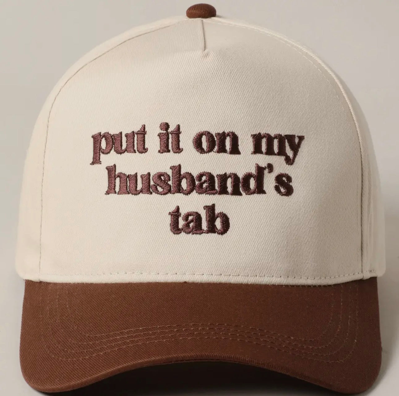 Put It On My Husband’s Tab Embroidery Canvas Cap