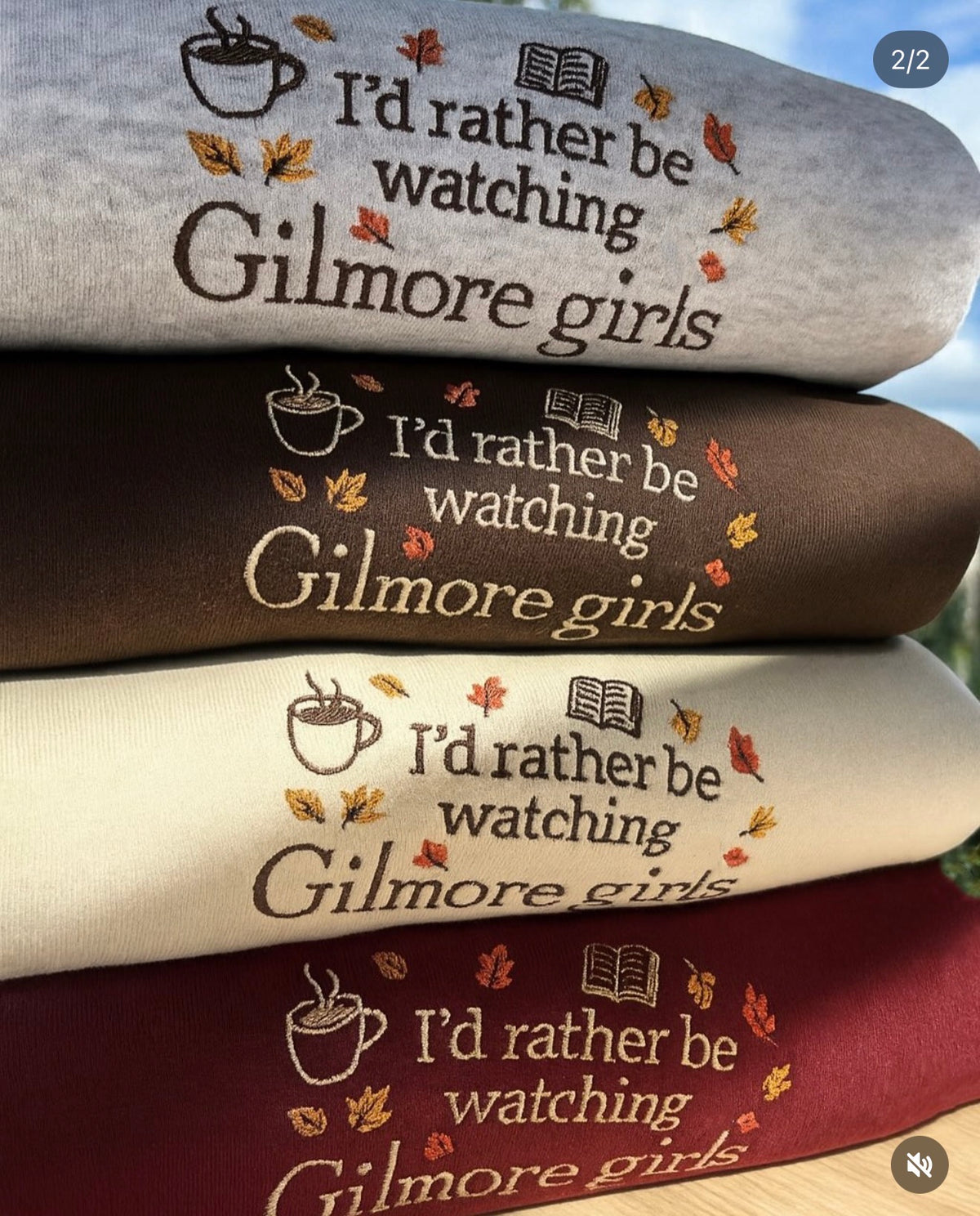I’d Rather Be Watching Gilmore Girls Embroidered Crewneck