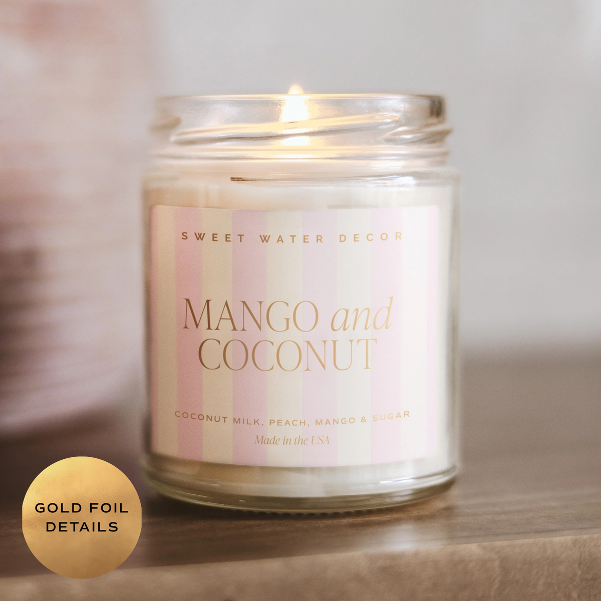 Mango and Coconut 9 oz Soy Candle - Home Decor & Gifts