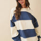 Oversized Color Block Long Sleeve Pullover