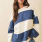 Oversized Color Block Long Sleeve Pullover