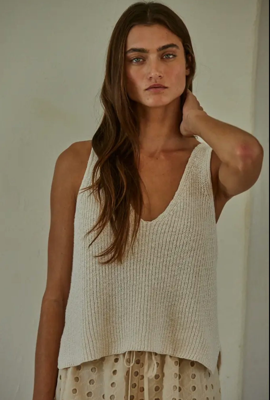 By Together Knit V-Neck Cotton Sweater