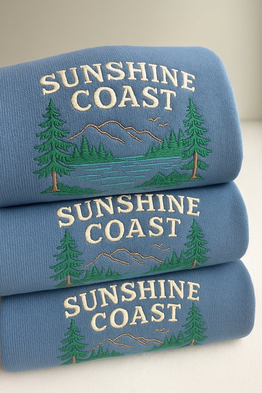 Sunshine Coast Embroidered Vintage Style Crewneck