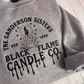 Black Flame Candle Co Embroidered Crewneck