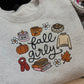 Fall Girly Embroidered Crewneck