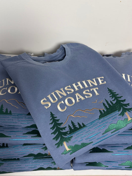 Sunshine Coast Embroidered Vintage Style Crewneck