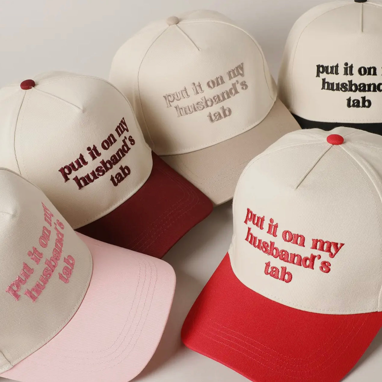 Put It On My Husband’s Tab Embroidery Canvas Cap