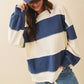 Oversized Color Block Long Sleeve Pullover
