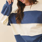 Oversized Color Block Long Sleeve Pullover